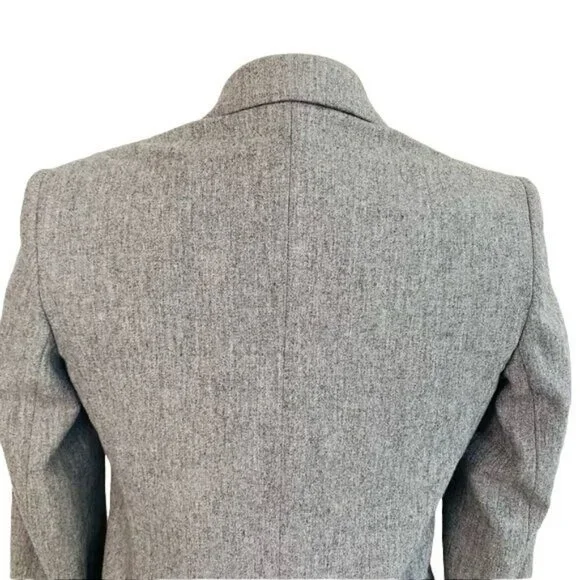 Vintage JH Collectibles Grey Blazer Single Button Gray Business Coat Size S - Picture 11 of 12